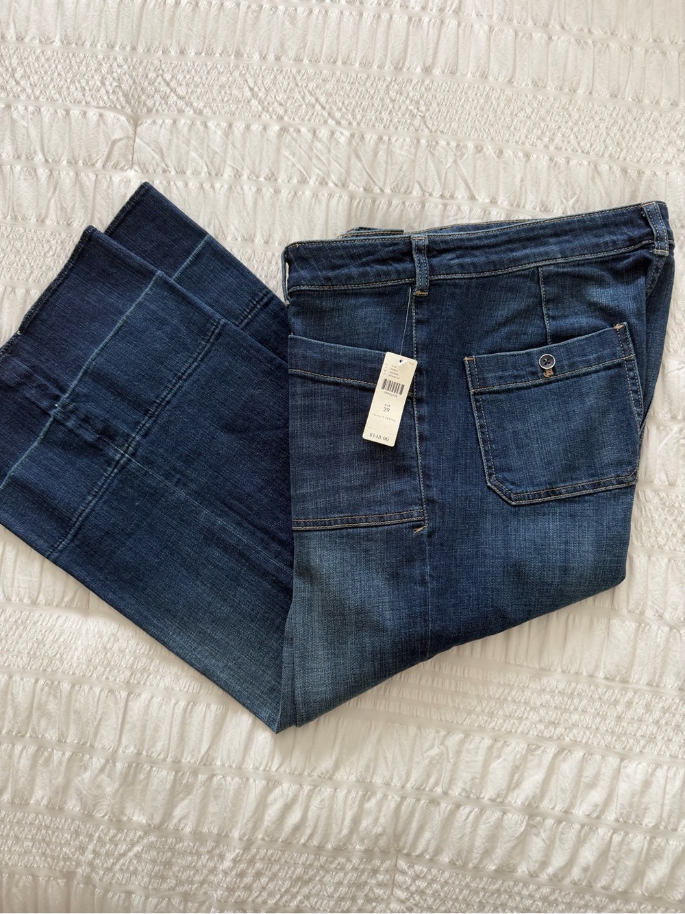Anthropologie Dark Blue Women’s Denim Crop Jeans - Size 29 - Inseam 25.5”